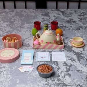 Our Generation Battat Tea Party Set Teapot Cupcakes Cookies Play Food Incomplete